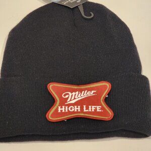 Miller High Life Knit Cuffed Beanie in Black